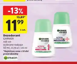 Intermarche Dezodorant roll-on Garnier Mineral Action Control 72h oferta