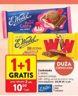 Intermarche Czekolada mleczna z wafelkami orzechowymi E.Wedel oferta