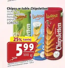 Prim Market Chipsy w tubie Chipsletten zielona cebulka Lorenz oferta