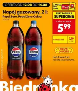 Biedronka Napój gazowany Pepsi Zero oferta