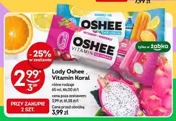 Żabka Lody Oshee Vitamin Ice Cream czerwone winogrona dragonfruit oferta