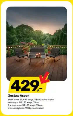 Bricomarche Zestaw mebli ogrodowych Aspen oferta