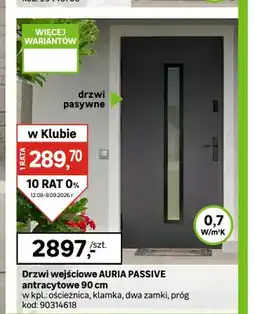 Leroy Merlin Drzwi wejściowe Auria Passive antracytowe oferta
