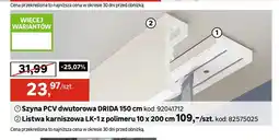 Leroy Merlin Szyna PCV dwutorowa Drida 150 cm oferta