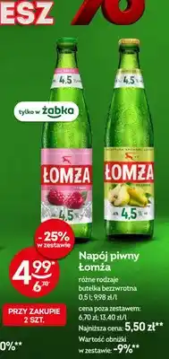 Żabka Napój piwny Łomża Malina oferta