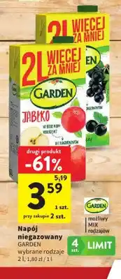Intermarche Napój niegazowany Garden jabłkowy oferta
