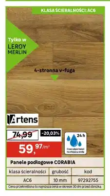 Leroy Merlin Panele podłogowe Artens Corabia oferta