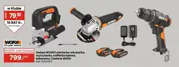 Leroy Merlin Zestaw wiertarko-wkrętarka + wyrzynarka + szlifierka kątowa Worx oferta