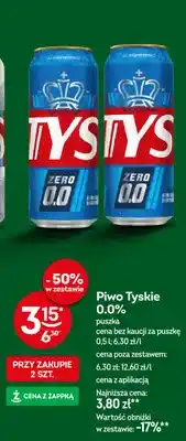 Żabka Piwo bezalkoholowe Tyskie oferta