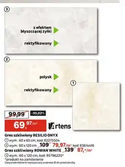 Leroy Merlin Gres szkliwiony Artens Resilio Onyx 60x60 cm oferta