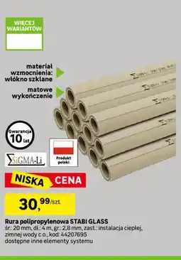 Leroy Merlin Rura polipropylenowa Stabi Glass oferta