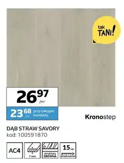 Komfort Panele podłogowe Kronostep Dąb Straw Savory AC4 7 mm oferta