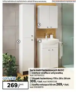 Leroy Merlin Zestaw szafka z umywalką Cersanit Basic oferta