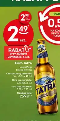 Żabka Piwo Tatra oferta
