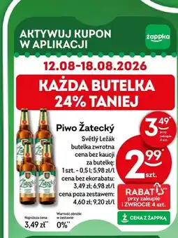 Żabka Piwo Žatecký Světlý Ležák oferta