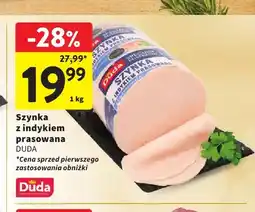 Intermarche Szynka z indykiem prasowana Duda oferta