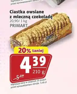 Prim Market Ciastka owsiane z mleczną czekoladą Primart oferta