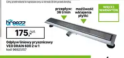 Leroy Merlin Odpływ liniowy prysznicowy Veo Drain Breezz oferta