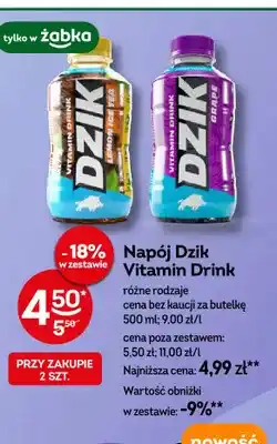 Żabka Napój Dzik Vitamin Drink Lemon Ice Tea oferta
