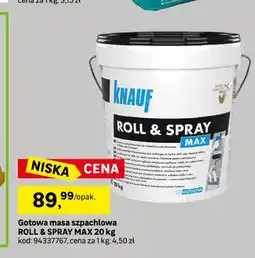 Leroy Merlin Gotowa masa szpachlowa Roll & Spray Max Knauf oferta