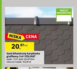 Leroy Merlin Gont bitumiczny karpiówka grafitowy Izolmat oferta