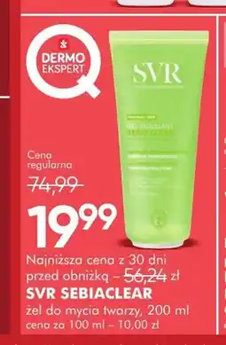 SuperPharm Żel do mycia twarzy SVR Sebiaclear oferta