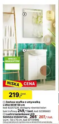 Leroy Merlin Zestaw szafka z umywalką Luka New 50 cm oferta