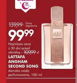 SuperPharm Woda perfumowana damska Lattafa Angham Second Song oferta