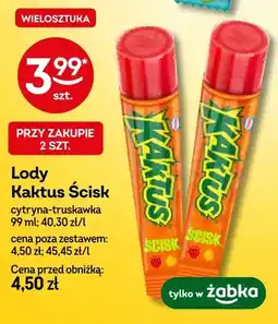 Żabka Lody Kaktus Ścisk cytryna-truskawka oferta