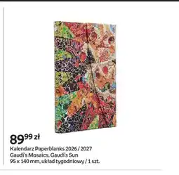 Empik Kalendarz Paperblanks 2026/2027 Gaudi's Mosaics Gaudi's Sun 95x140 mm oferta