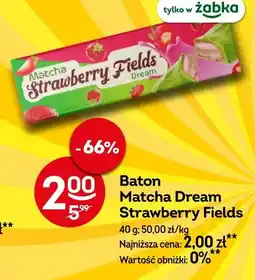 Żabka Baton Matcha Dream Strawberry Fields oferta