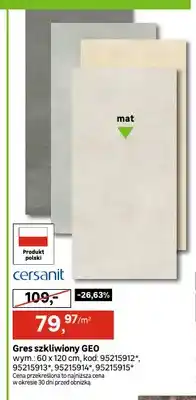 Leroy Merlin Gres szkliwny Geo Cersanit oferta