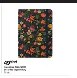 Empik Kalendarz 2026/2027 B6 układ tygodniowy kwiaty oferta