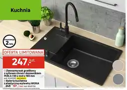 Leroy Merlin Zlewozmywak granitowy z syfonem chrom i dozownikiem Perla 720x440x165 mm oferta