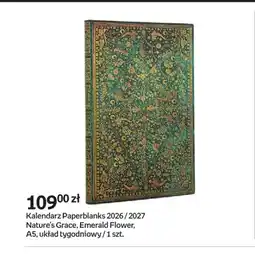 Empik Kalendarz Paperblanks 2026/2027 Nature's Grace Emerald Flower A5 oferta