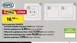 Leroy Merlin Gniazdo pojedyncze bez ramki Ospel Sonata oferta