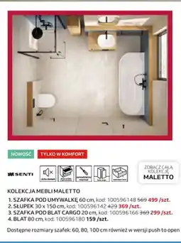 Komfort Szafka pod umywalkę Senti Maletto 60 cm oferta