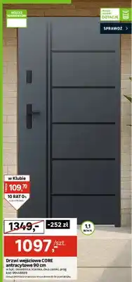 Leroy Merlin Drzwi wejściowe Core antracytowe oferta