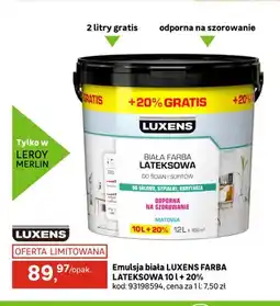 Leroy Merlin Emulsja biała Luxens Farba Lateksowa oferta