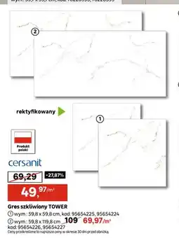 Leroy Merlin Gres szkliwiony Cersanit Tower 59,8x59,8 cm oferta