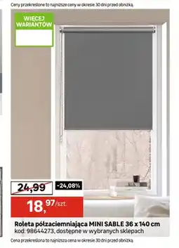 Leroy Merlin Roleta półzaciemniająca Mini Sable 36x140 cm oferta