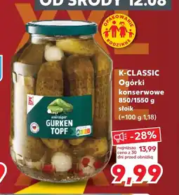 Kaufland Ogórki konserwowe K-Classic oferta
