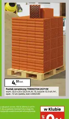 Leroy Merlin Pustak ceramiczny Termoton 25 P+W oferta