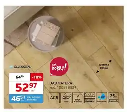 Komfort Panele podłogowe Classen Dąb Matera AC5 7 mm oferta