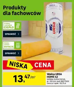 Leroy Merlin Wełna mineralna Ursa Home oferta