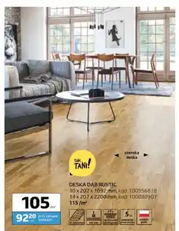 Komfort Deska dąb Rustic Barlinek 10x207x1092 mm oferta
