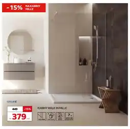 Komfort Kabina prysznicowa walk-in Cersanit Mille oferta