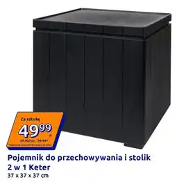 Action Pojemnik do przechowywania i stolik 2 w 1 Keter 37x37x37 cm oferta