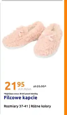 Action Filcowe kapcie oferta