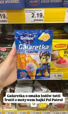 Dino Galaretka o smaku lodów tutti frutti Gellwe Psi Patrol oferta